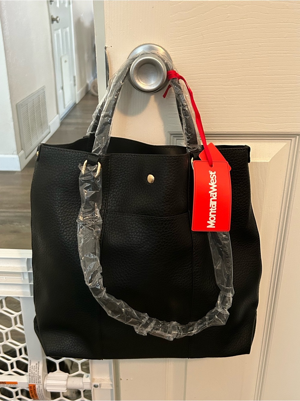 Montana West black pebble tote NEW - Picture 3 of 5